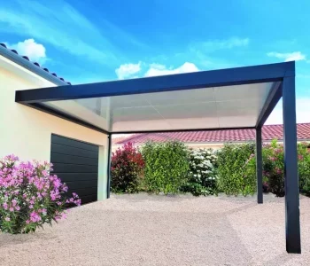 carport aluminium toit plat véhicule